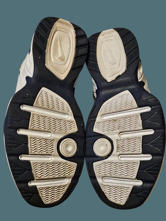 Nike Air Monarch IV White/Midnight Navy Sneakers Men Size 9.5 \